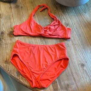 Kate Spade Vibrant Orange Bikini Set